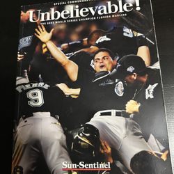 “unbelievable” Magazine (story Of The 2003 Florida Marlins Baseball Team)
