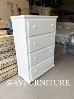 Solid Wood White Chest 