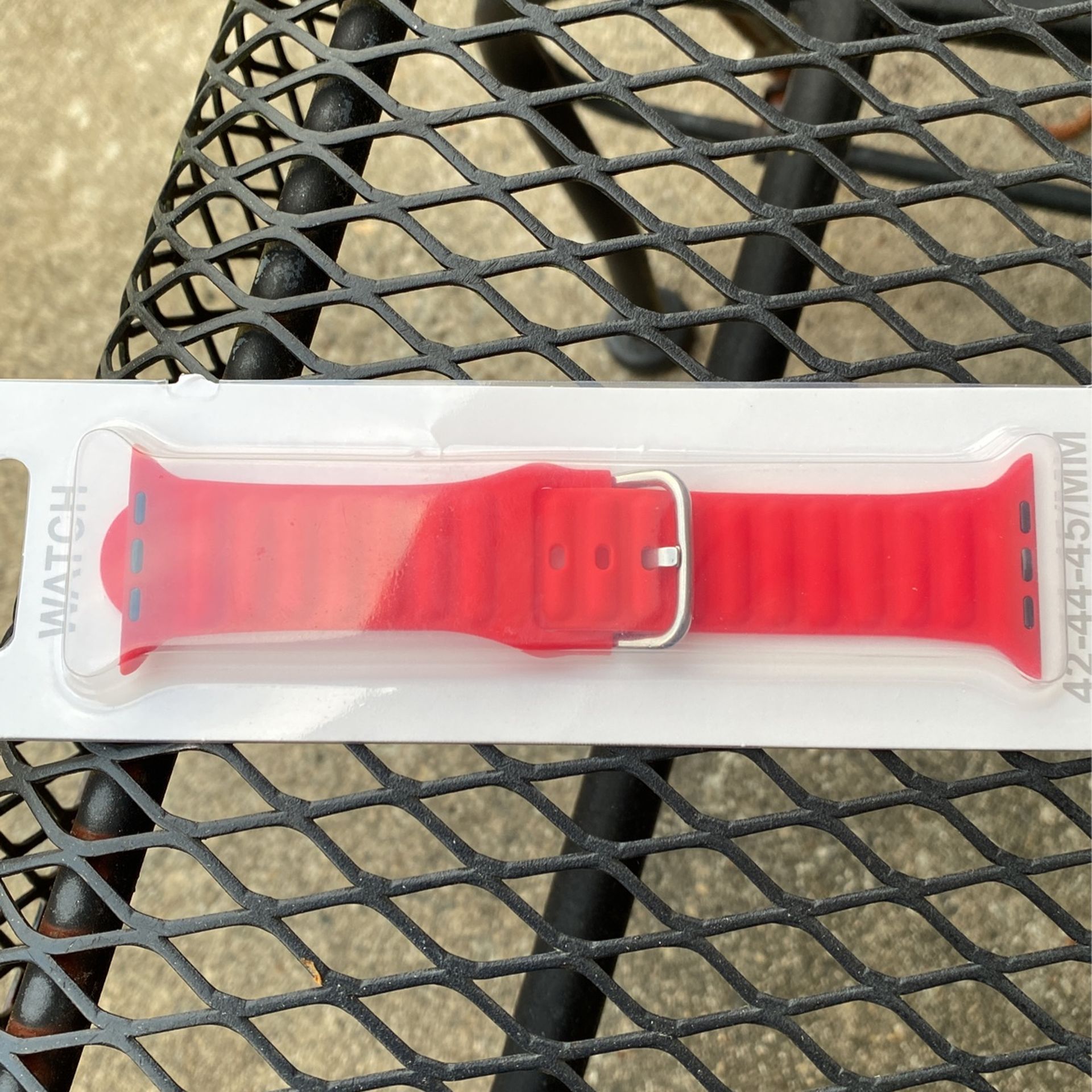 Apple Watch Red Silicone Buckle Band 49/45/44/42