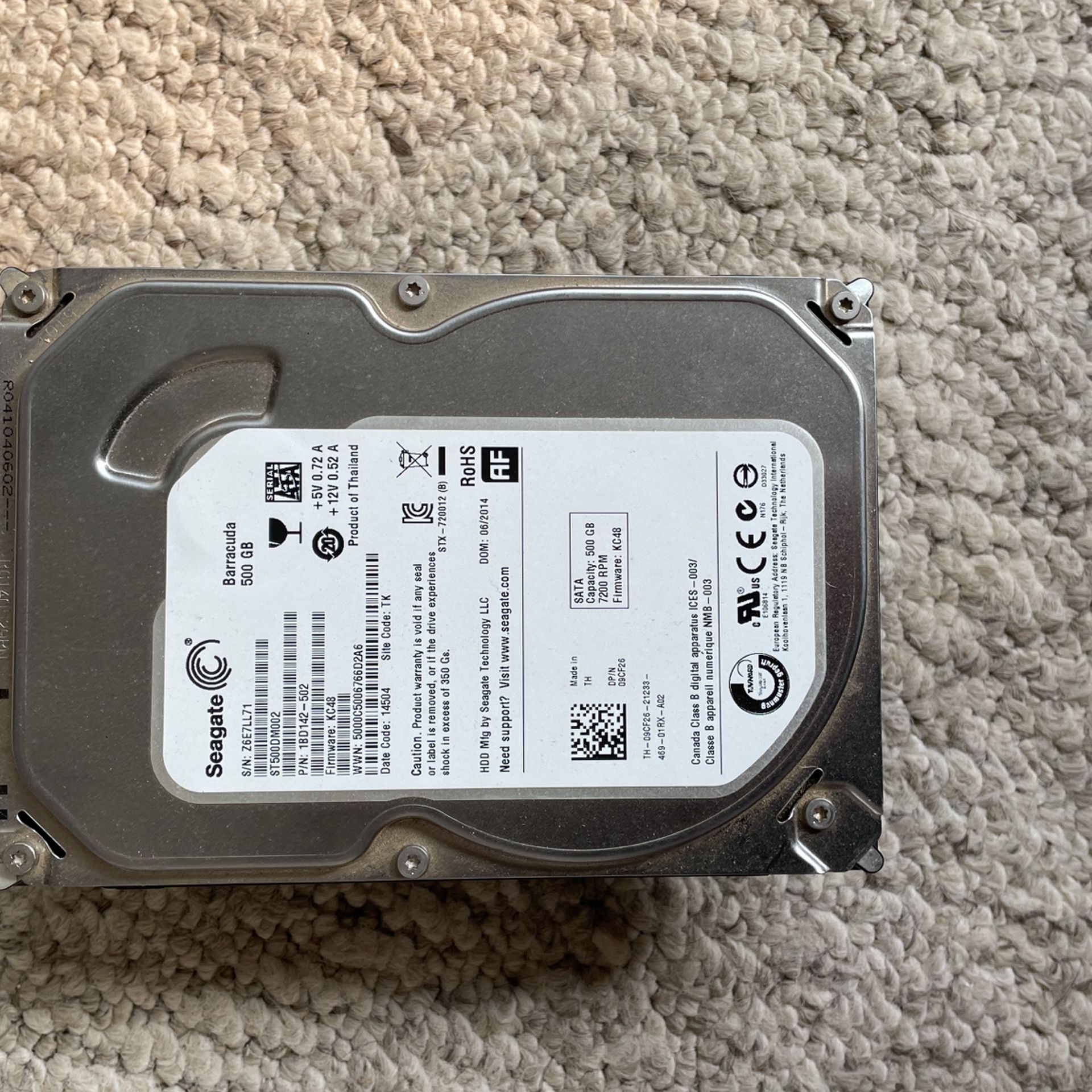 Seagate Barracuda 500gb Hdd