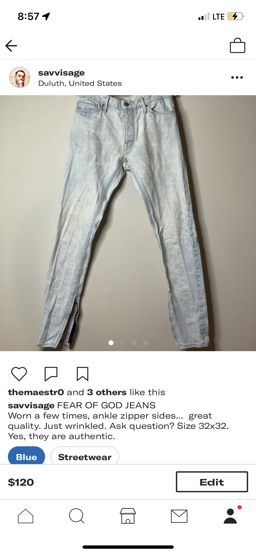 Fear of God Jeans 