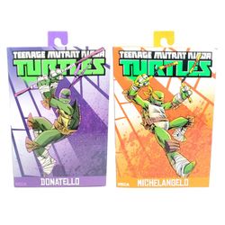 NECA TMNT Teenage Mutant Ninja Turtles 2012 Donatello & Michelangelo Figure
