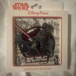 Disney Parks Star Wars Day 2019 Darth Vader Jumbo Pin LE 1000 May the 4th 