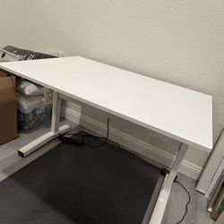 Adjustable Height White Standing Desk 