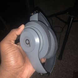 Beats Studio3 Wireless over-ear headphones in gray. 