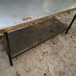 Metal Work Table 6 ft Long,3ftTall.29.5depth  $135 Located Mount Dora Fla 32757