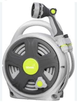GEWIMI 65ft Retractable Garden Hose Reel, designed as a portable, ready-to-use water system with no assembly required.