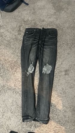 Purple jeans grey