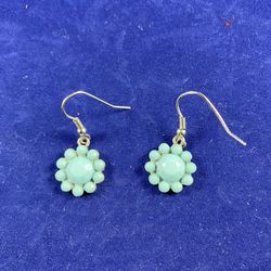 Mint green dangle earrings