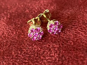 Pink & Gold Earrings