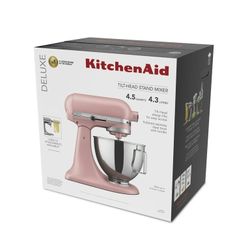 KitchenAid Deluxe 4.5 Quart Tilt-Head Stand Mixer, Dried Rose, KSM97