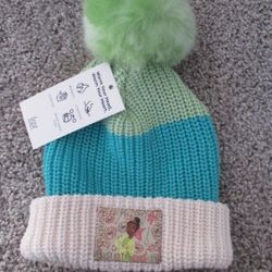 Brand New Love Your Melon Disney Tiana Princess and the Frog Girls Pom Beanie Hat - 6-14 Kids .