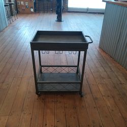 Dark Gray Drink Cart Good Condition 