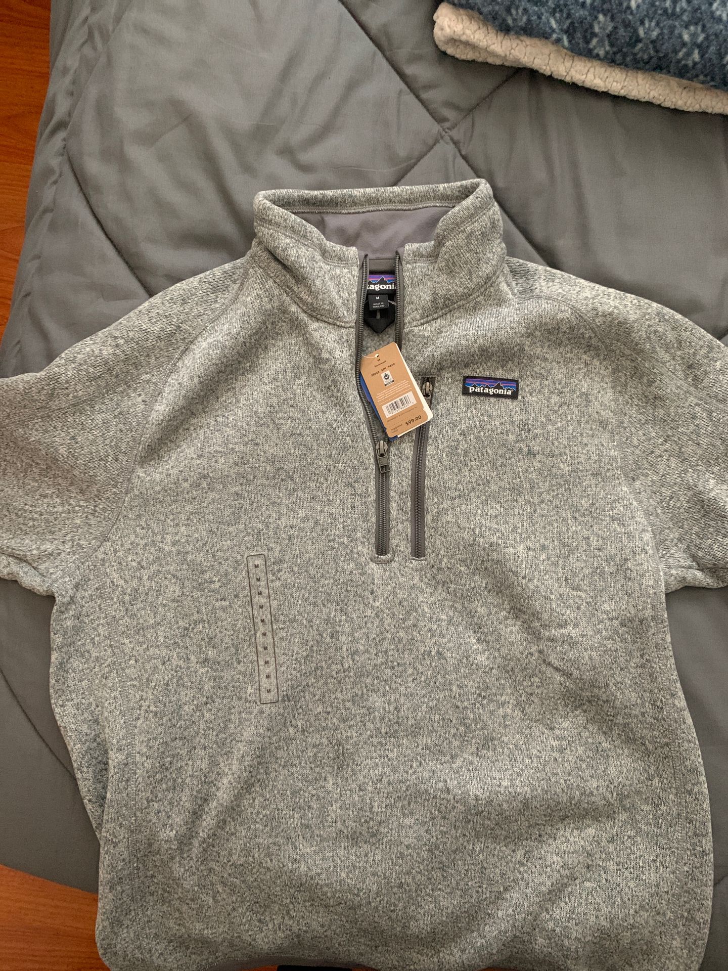 Patagonia Men’s Bettet Sweater 1/4 zip in Stonewash