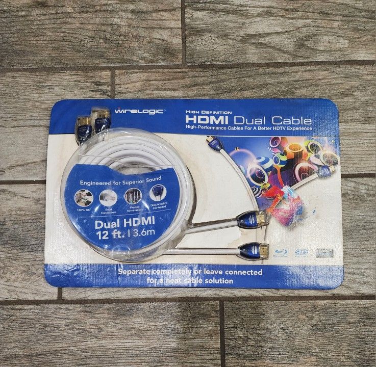 Wirelogic high performance dual 12ft hdmi cable - BRAND NEW