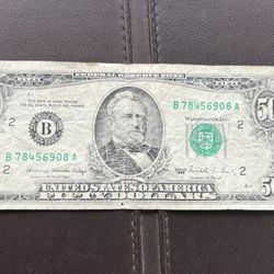 1988 $50 Bill Currency Note 