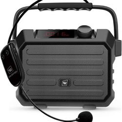 New In Box Portable PA Speaker Sound System with Bluetooth Headset Microphone 30W Echo