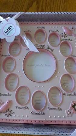 Baby Essential 1St Year Pink Photo Frame