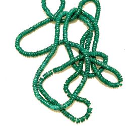 Double Strand Of Green Spacer Beads