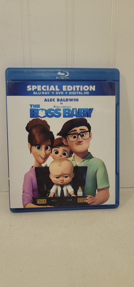 $5 BLU RAY MOVIE. BOSS BABY. BLU RAY ONLY. NO DIGITAL. $5 OR TRADE FOR A MOVIE TITLE I DO NOT ALREADY OWN.