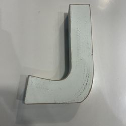 Wooden Letter J Decor Freestanding 7 Inches