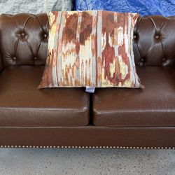 Leather Loveseat 