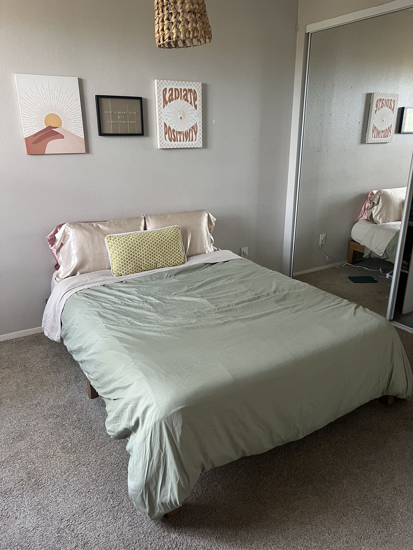 Queen Mattress and Bedframe