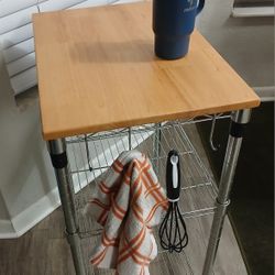 Table! Metal Frame, Wood Top