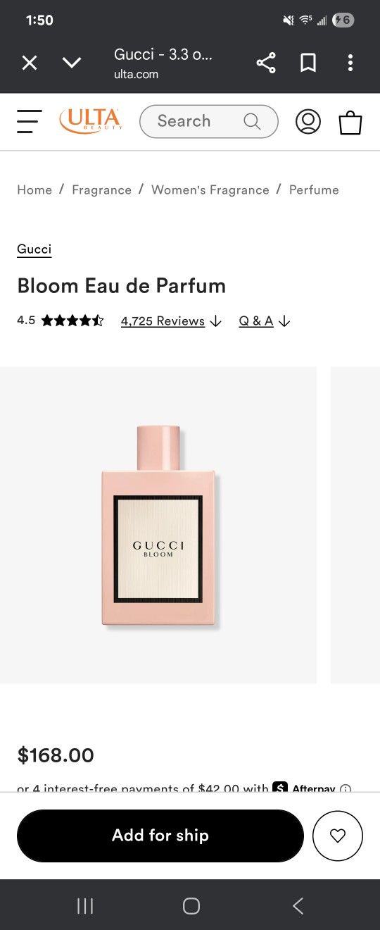 Authentic Gucci Bloom 3.3oz