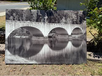New Huge wall canvas water bridge art