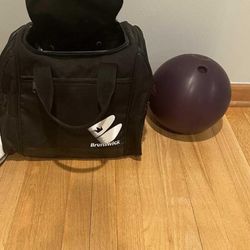 Brunswick zone bowling bag with bowling ball and bowling bag