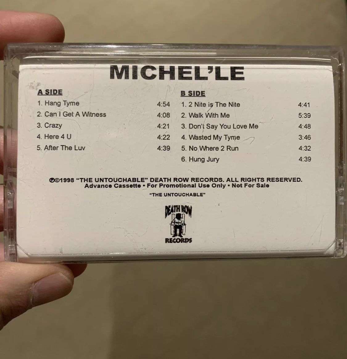 Michel’le - Hung Jury Advance Cassette Tape Death Row Records Suge Knight 2Pac