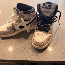 Nike Air Jordan 1 High White Cement Sneakers