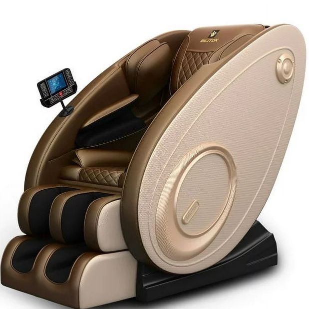 Massage Chair Recliner with Zero Gravity Heating Airbag Massage Bluetooth Speaker Foot Roller
