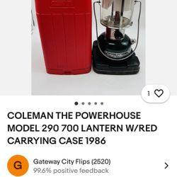 Coleman Lantern With Carrying Case