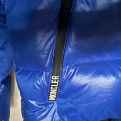 Blue Moncler Bubble Coat