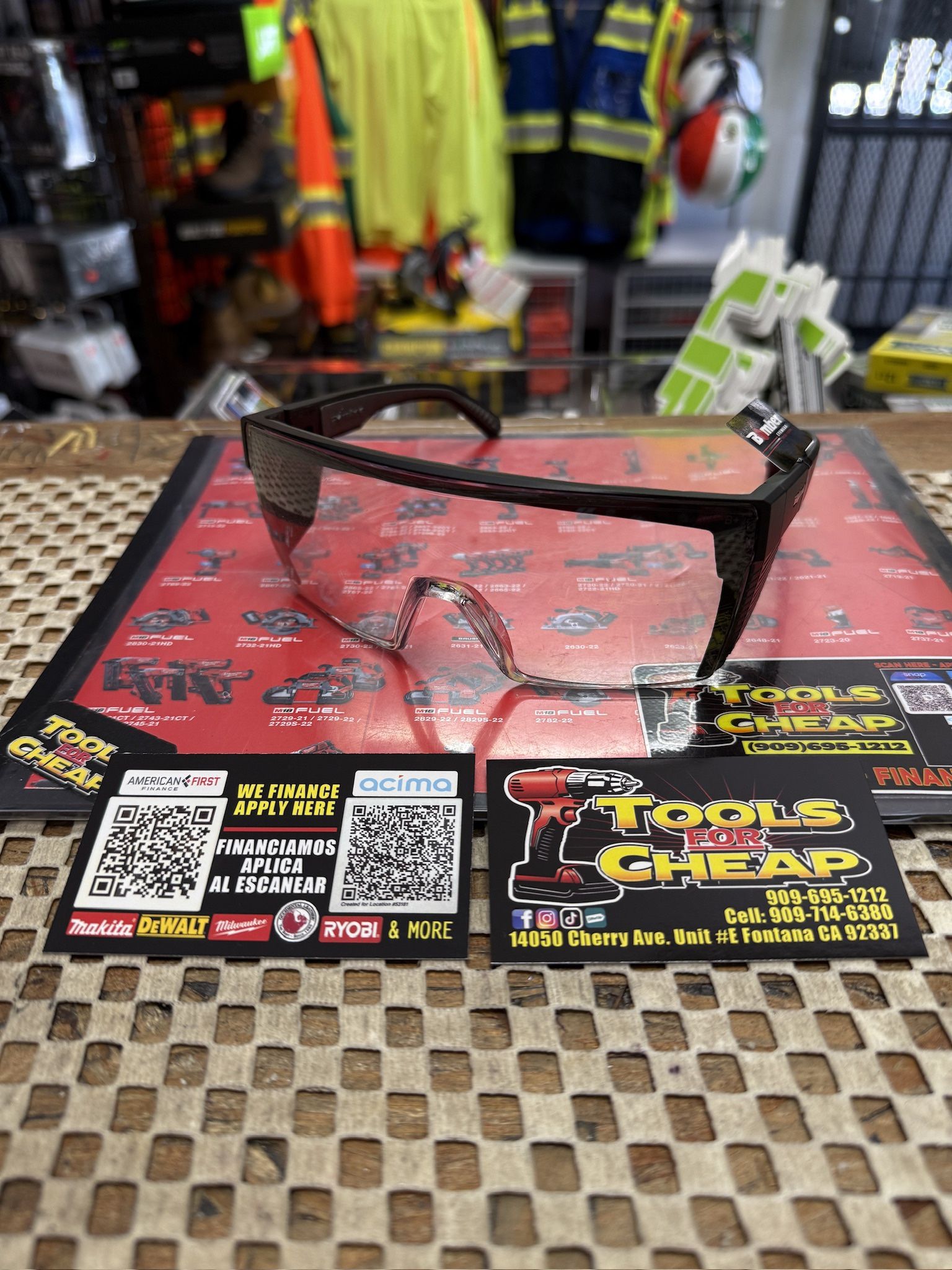 BOMBER Buzz- Grande Matte Black Frame W/ Clear Lens Safety Glasses