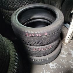 225 40r18 Set Of 2 Used Tires.         Primewell