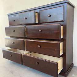 Brown Pine 9 Drawer 