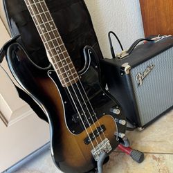 Squier PJ Bass with Fender Amp