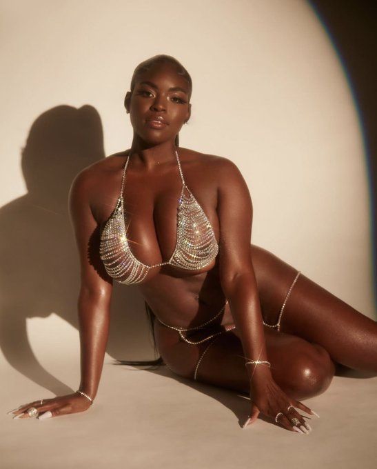 Rhinestone Bikini & Waist Chain Set