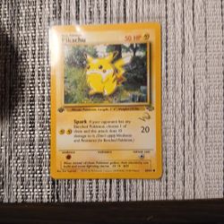 Pikachu With Gold Stamp 1st Edition 