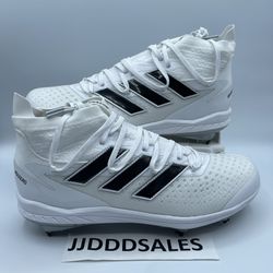 adidas adiZERO Afterburner 8 MID Metal Baseball Cleats White Black GW3363 Men’s Sz 13 