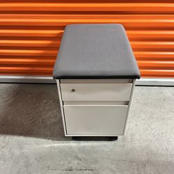 Steelcase File Cabinet/cushioned bench