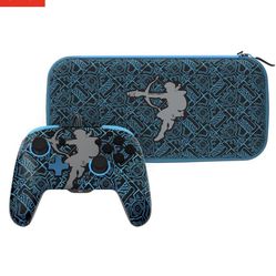 PDP Gaming GLOW Bundle Kit: REMATCH Wired Pro Controller + Travel Case, Officially Licensed for Nint