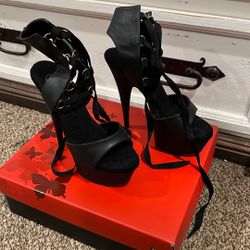 Black Pleaser Stilettos/Body Suits 