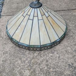 Antique Stained Glass Hanging Light Fixture