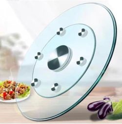 Lazy Susan Rotating Glass Tray for Table Top Tempered 30.7” Food Server