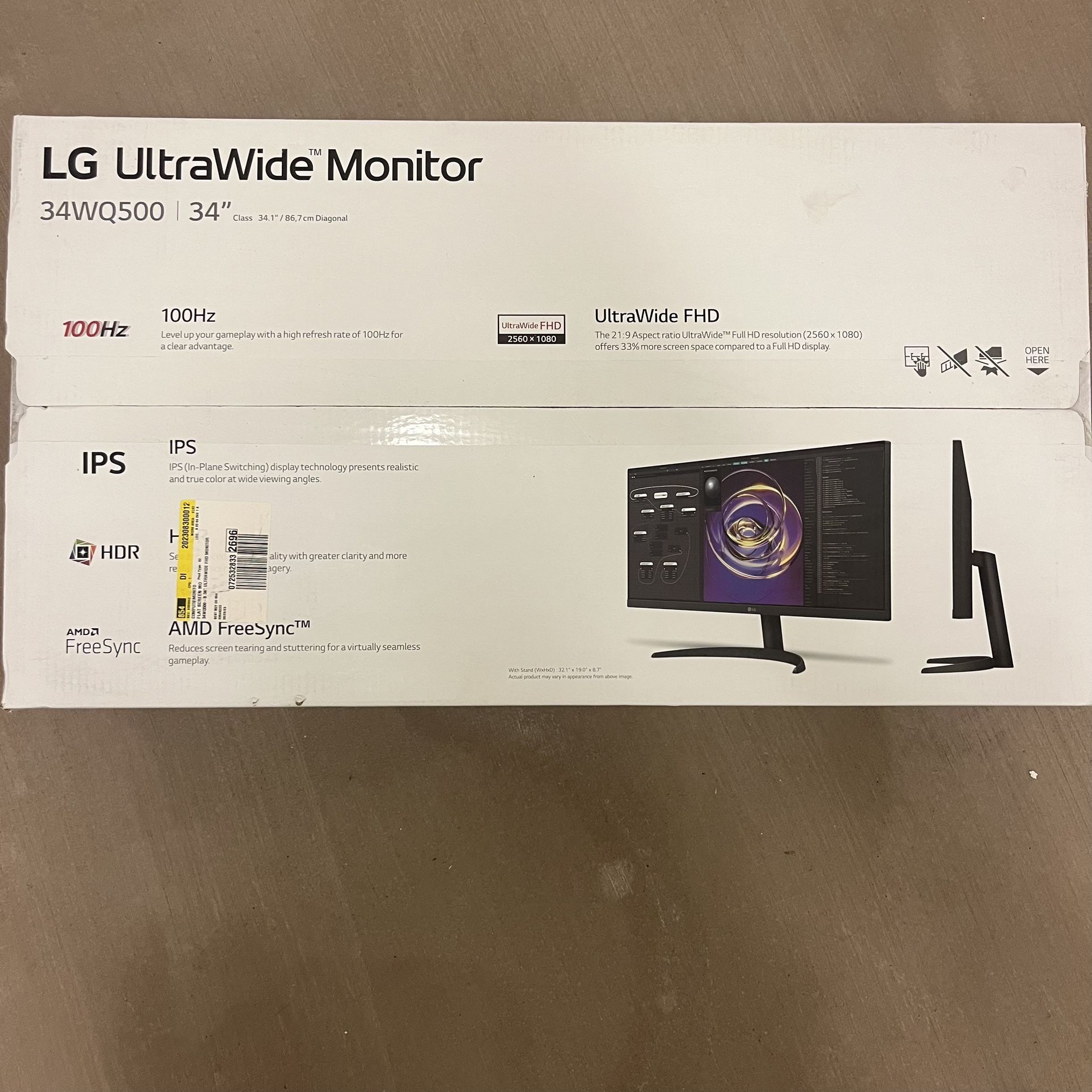 LG 34” Ultrawide Monitor