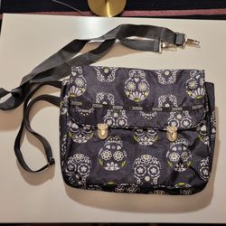 LeSportsac Sugar Skull Converting Messenger Bag